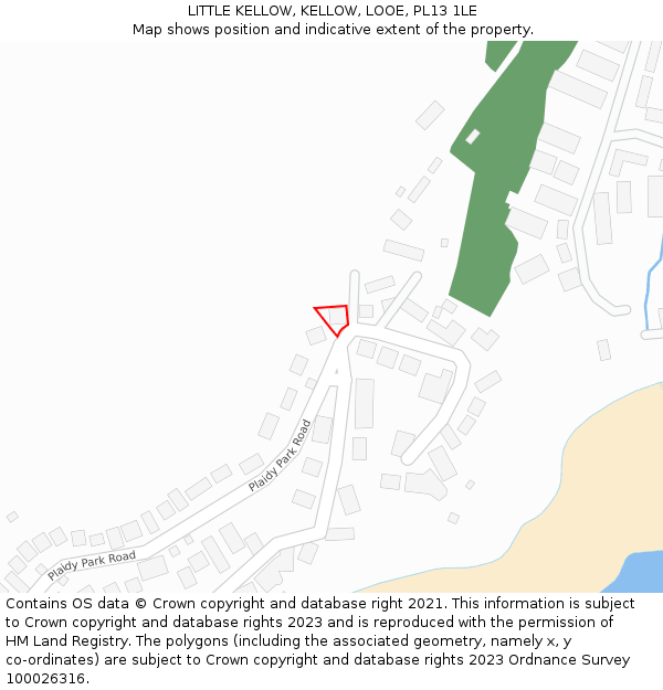 LITTLE KELLOW, KELLOW, LOOE, PL13 1LE: Location map and indicative extent of plot