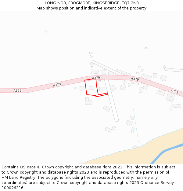 LONG NOR, FROGMORE, KINGSBRIDGE, TQ7 2NR: Location map and indicative extent of plot
