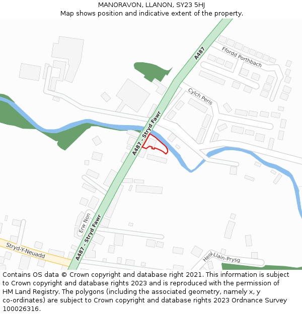 MANORAVON, LLANON, SY23 5HJ: Location map and indicative extent of plot