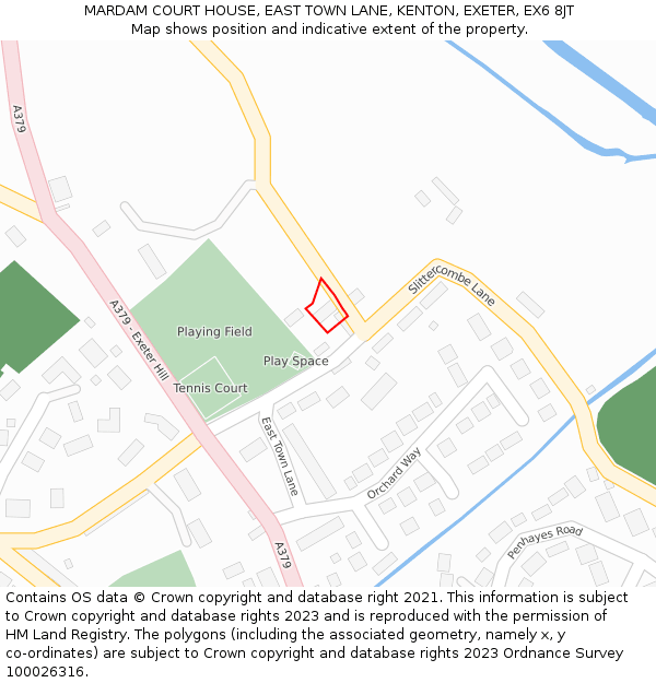 MARDAM COURT HOUSE, EAST TOWN LANE, KENTON, EXETER, EX6 8JT: Location map and indicative extent of plot