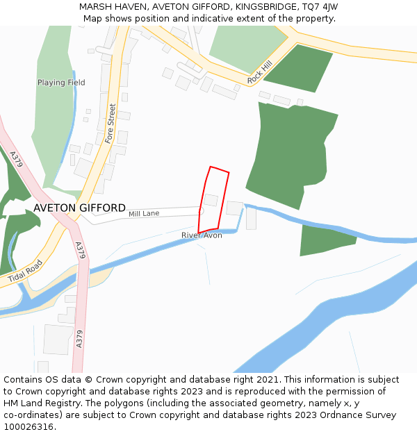 MARSH HAVEN, AVETON GIFFORD, KINGSBRIDGE, TQ7 4JW: Location map and indicative extent of plot