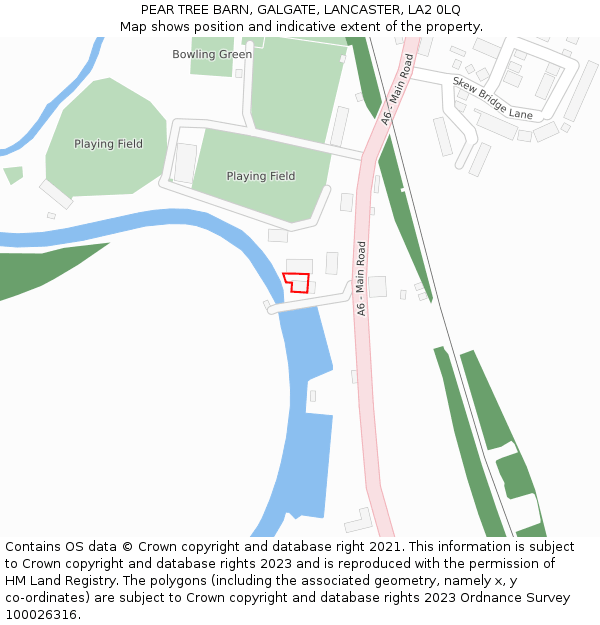 PEAR TREE BARN, GALGATE, LANCASTER, LA2 0LQ: Location map and indicative extent of plot