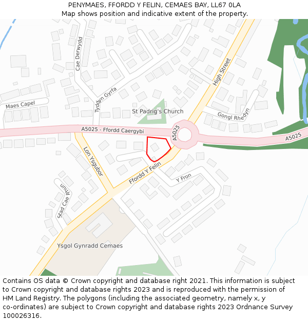 PENYMAES, FFORDD Y FELIN, CEMAES BAY, LL67 0LA: Location map and indicative extent of plot