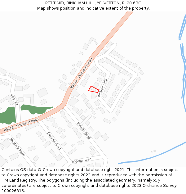 PETIT NID, BINKHAM HILL, YELVERTON, PL20 6BG: Location map and indicative extent of plot