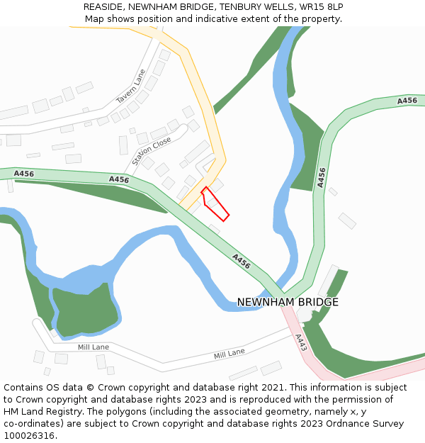REASIDE, NEWNHAM BRIDGE, TENBURY WELLS, WR15 8LP: Location map and indicative extent of plot
