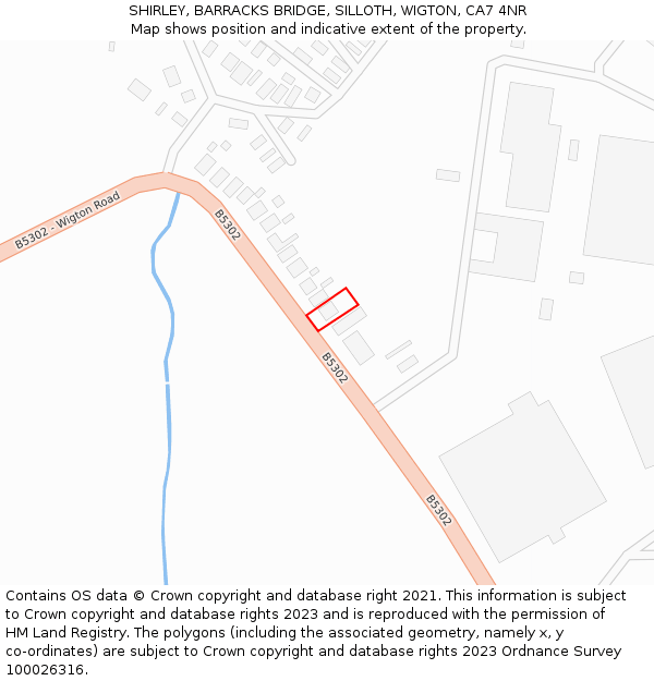 SHIRLEY, BARRACKS BRIDGE, SILLOTH, WIGTON, CA7 4NR: Location map and indicative extent of plot