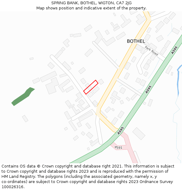 SPRING BANK, BOTHEL, WIGTON, CA7 2JG: Location map and indicative extent of plot