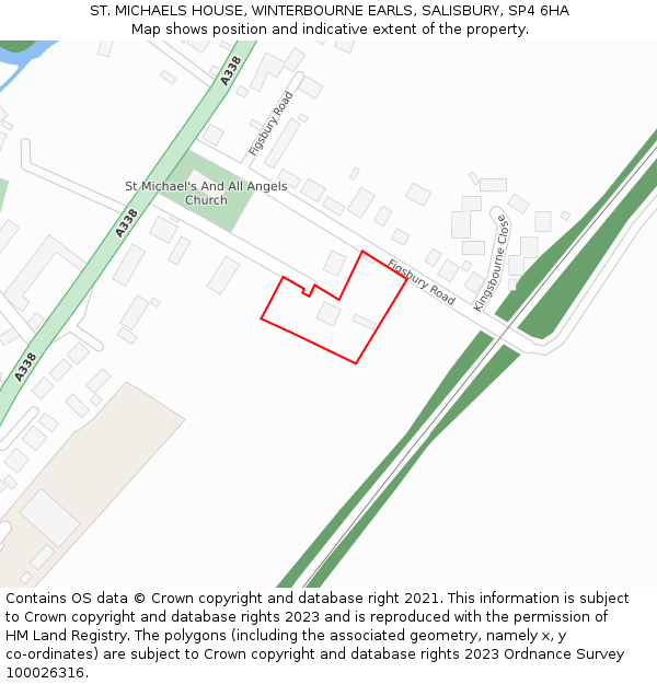 ST. MICHAELS HOUSE, WINTERBOURNE EARLS, SALISBURY, SP4 6HA: Location map and indicative extent of plot