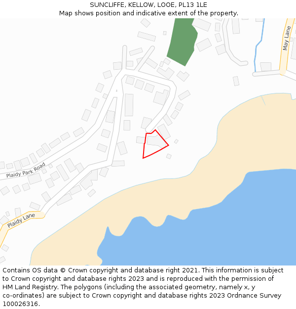 SUNCLIFFE, KELLOW, LOOE, PL13 1LE: Location map and indicative extent of plot