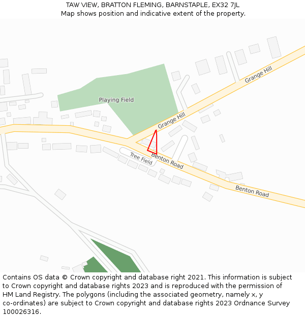 TAW VIEW, BRATTON FLEMING, BARNSTAPLE, EX32 7JL: Location map and indicative extent of plot