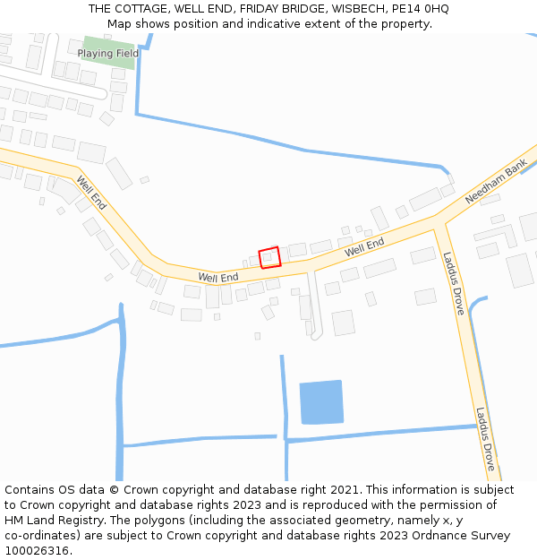 THE COTTAGE, WELL END, FRIDAY BRIDGE, WISBECH, PE14 0HQ: Location map and indicative extent of plot