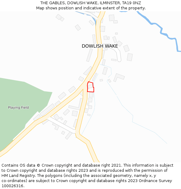 THE GABLES, DOWLISH WAKE, ILMINSTER, TA19 0NZ: Location map and indicative extent of plot