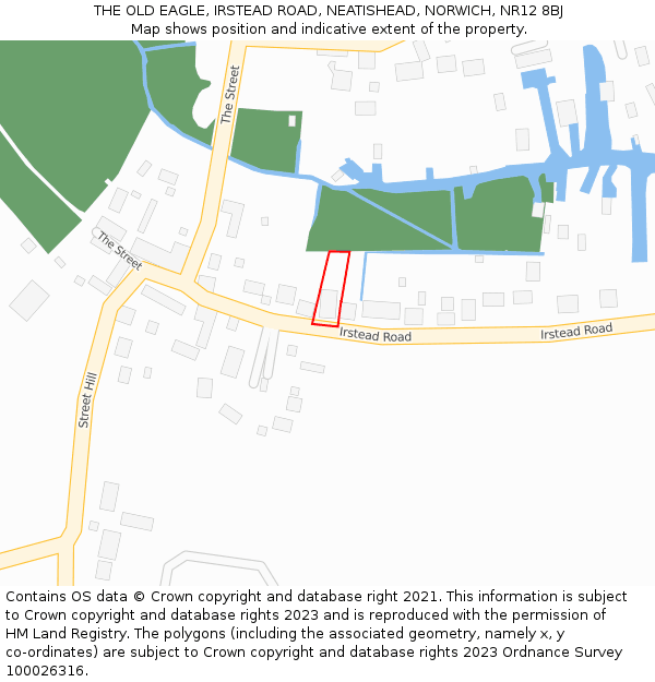 THE OLD EAGLE, IRSTEAD ROAD, NEATISHEAD, NORWICH, NR12 8BJ: Location map and indicative extent of plot