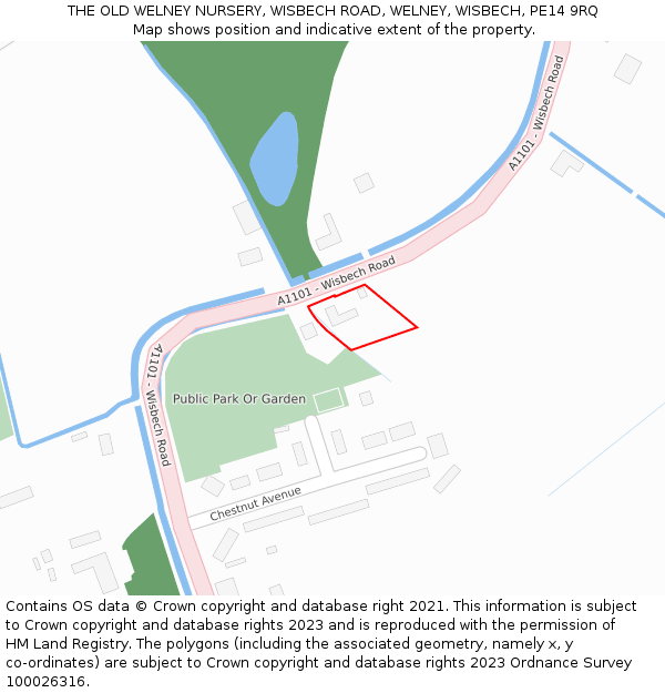 THE OLD WELNEY NURSERY, WISBECH ROAD, WELNEY, WISBECH, PE14 9RQ: Location map and indicative extent of plot