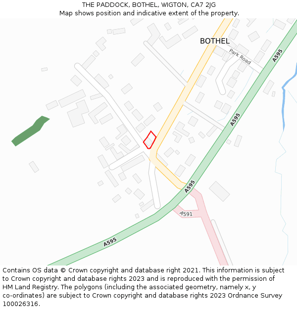 THE PADDOCK, BOTHEL, WIGTON, CA7 2JG: Location map and indicative extent of plot