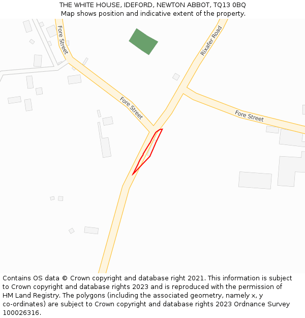 THE WHITE HOUSE, IDEFORD, NEWTON ABBOT, TQ13 0BQ: Location map and indicative extent of plot