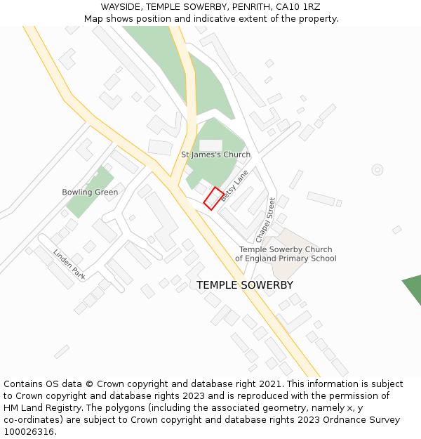 WAYSIDE, TEMPLE SOWERBY, PENRITH, CA10 1RZ: Location map and indicative extent of plot