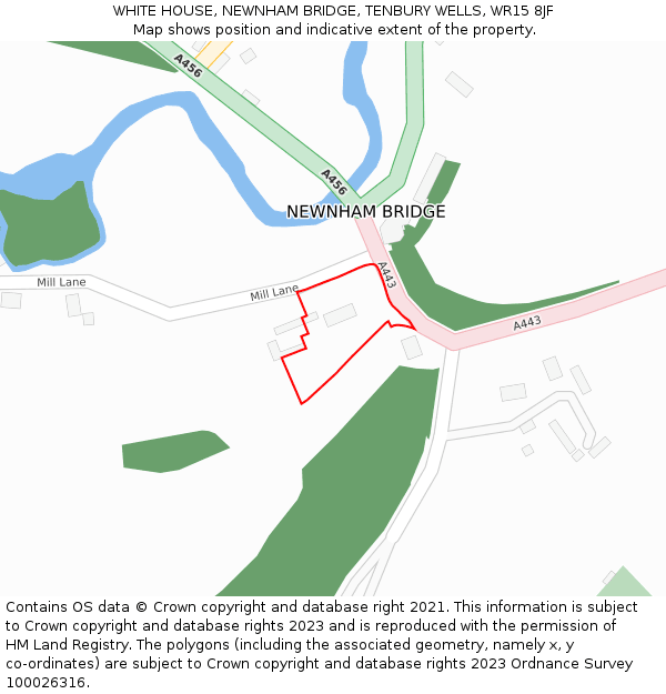 WHITE HOUSE, NEWNHAM BRIDGE, TENBURY WELLS, WR15 8JF: Location map and indicative extent of plot