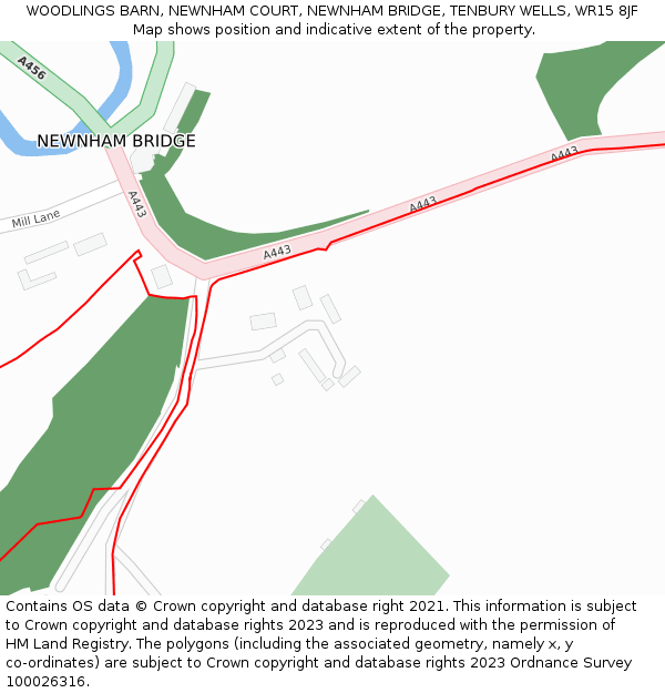 WOODLINGS BARN, NEWNHAM COURT, NEWNHAM BRIDGE, TENBURY WELLS, WR15 8JF: Location map and indicative extent of plot