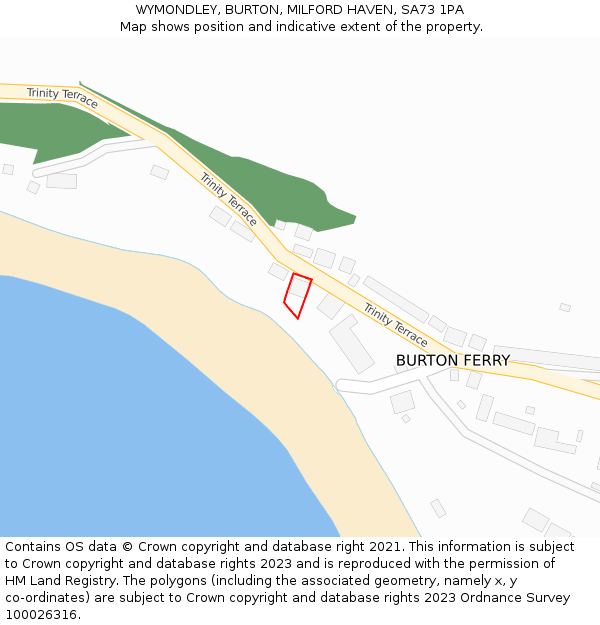 WYMONDLEY, BURTON, MILFORD HAVEN, SA73 1PA: Location map and indicative extent of plot