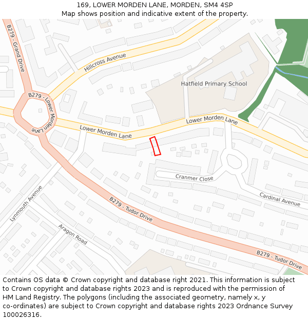 169, LOWER MORDEN LANE, MORDEN, SM4 4SP: Location map and indicative extent of plot