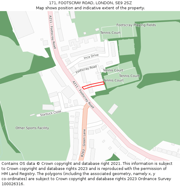 171, FOOTSCRAY ROAD, LONDON, SE9 2SZ: Location map and indicative extent of plot