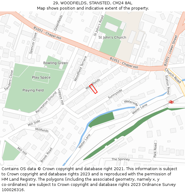 29, WOODFIELDS, STANSTED, CM24 8AL: Location map and indicative extent of plot