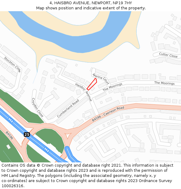 4, HAISBRO AVENUE, NEWPORT, NP19 7HY: Location map and indicative extent of plot