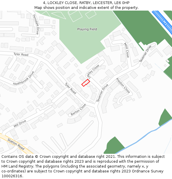 4, LOCKLEY CLOSE, RATBY, LEICESTER, LE6 0HP: Location map and indicative extent of plot