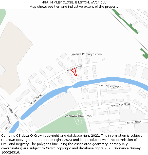 48A, HIMLEY CLOSE, BILSTON, WV14 0LL: Location map and indicative extent of plot