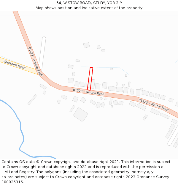 54, WISTOW ROAD, SELBY, YO8 3LY: Location map and indicative extent of plot