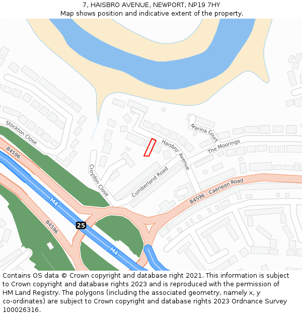 7, HAISBRO AVENUE, NEWPORT, NP19 7HY: Location map and indicative extent of plot