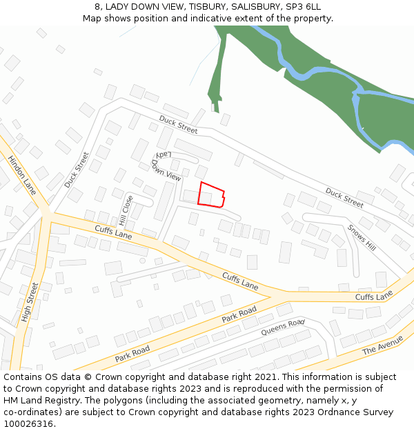 8, LADY DOWN VIEW, TISBURY, SALISBURY, SP3 6LL: Location map and indicative extent of plot