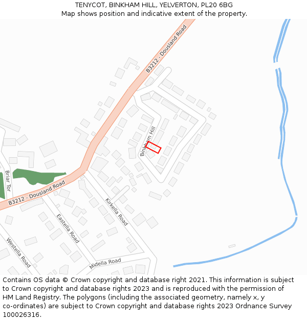 TENYCOT, BINKHAM HILL, YELVERTON, PL20 6BG: Location map and indicative extent of plot