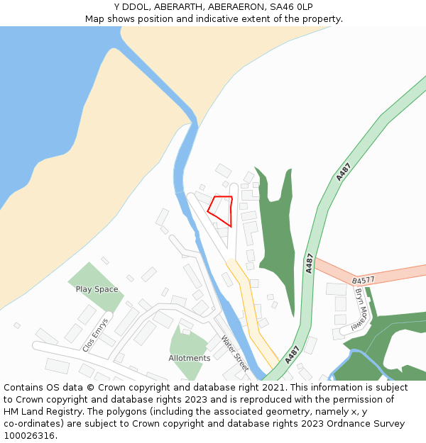 Y DDOL, ABERARTH, ABERAERON, SA46 0LP: Location map and indicative extent of plot