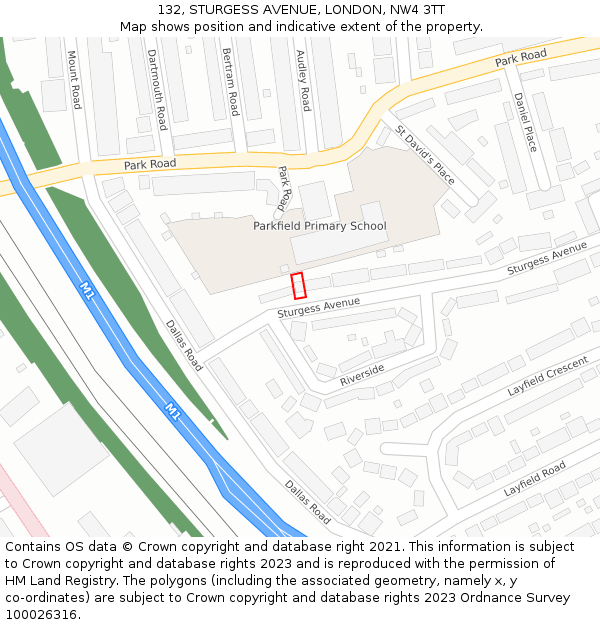 132, STURGESS AVENUE, LONDON, NW4 3TT: Location map and indicative extent of plot