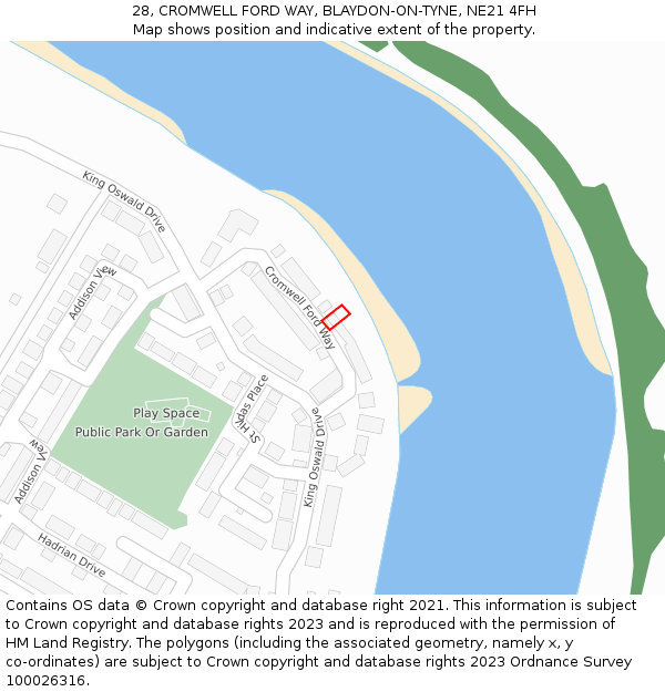 28, CROMWELL FORD WAY, BLAYDON-ON-TYNE, NE21 4FH: Location map and indicative extent of plot