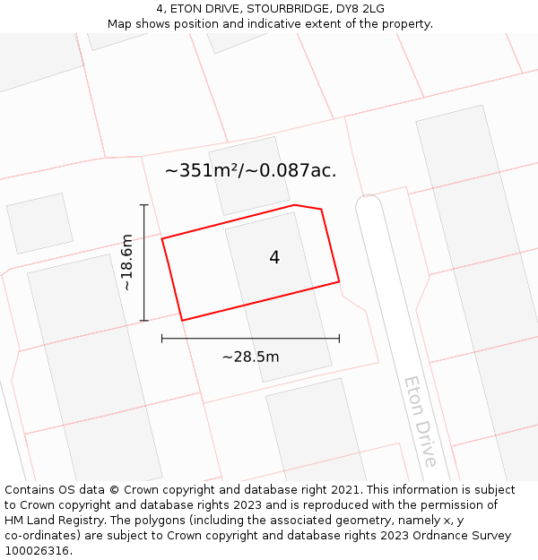 4, ETON DRIVE, STOURBRIDGE, DY8 2LG: Plot and title map