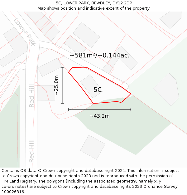 5C, LOWER PARK, BEWDLEY, DY12 2DP: Plot and title map