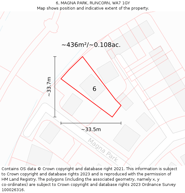 6, MAGNA PARK, RUNCORN, WA7 1GY: Plot and title map