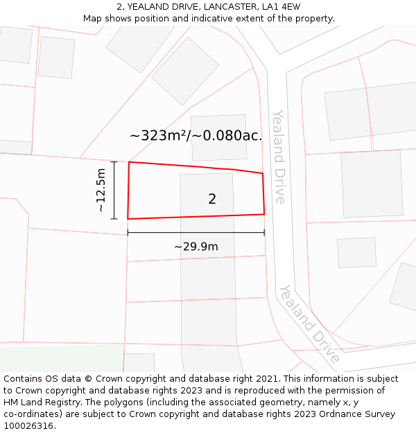 2, YEALAND DRIVE, LANCASTER, LA1 4EW: Plot and title map