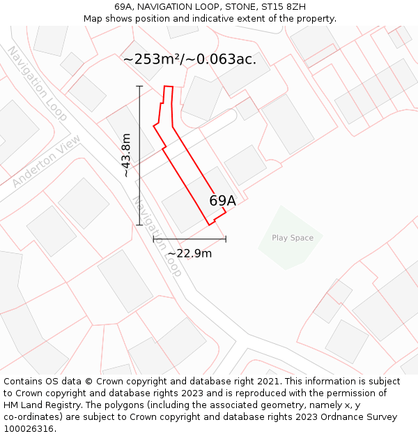 69A, NAVIGATION LOOP, STONE, ST15 8ZH: Plot and title map