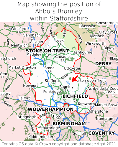 Abbots Bromley Map Position In Staffordshire 000001 