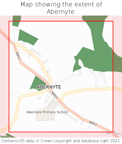 Map showing extent of Abernyte as bounding box