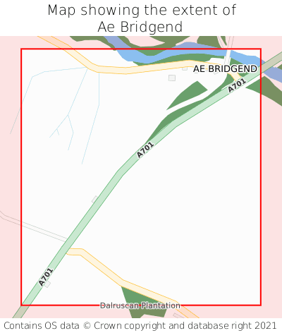 Map showing extent of Ae Bridgend as bounding box