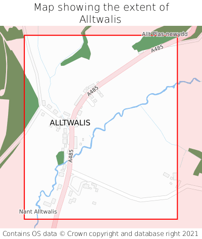 Map showing extent of Alltwalis as bounding box