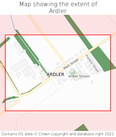 Map showing extent of Ardler as bounding box