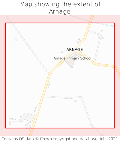 Map showing extent of Arnage as bounding box