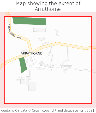 Map showing extent of Arrathorne as bounding box