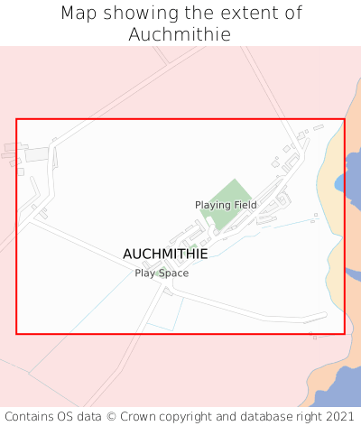 Map showing extent of Auchmithie as bounding box